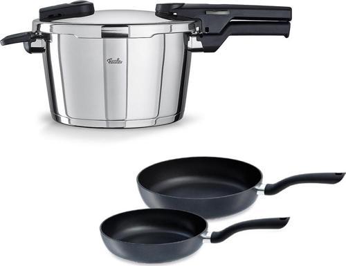 Vitaquick Glossy 4,5 Litre Düdüklü Tencere + Tava Set