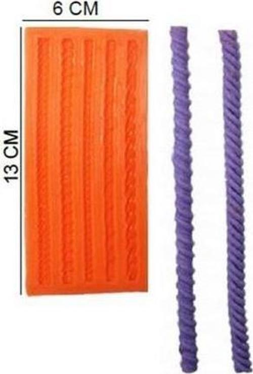 ŞEKER HAMUR KALIBI ZİNCİR 5 Lİ SİLİKON KALIP 13 X 6 cm