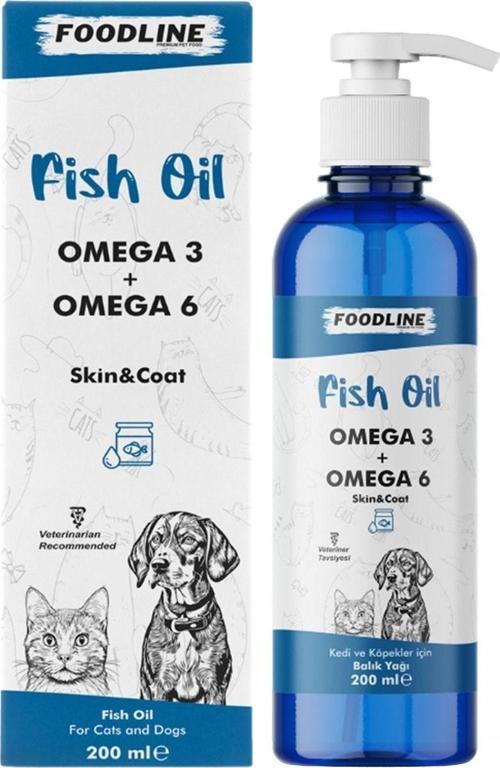 Fish Oil 200 ml |Omega 3&6 İçerikli Kedi ve Köpekler İçin Tüy ve Genel Sağlık Destekleyici