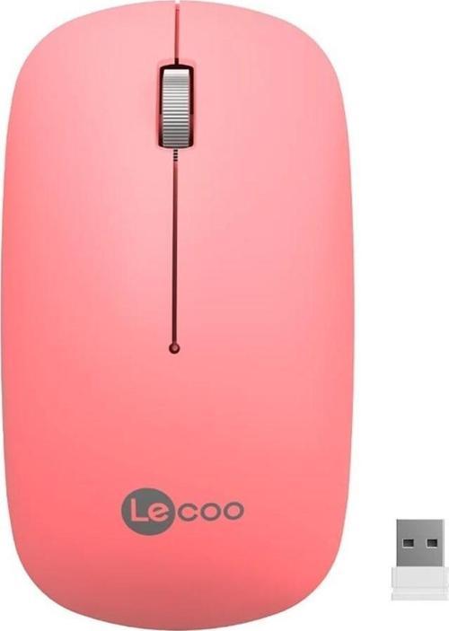 Lecoo WS214-P 1200DPI 3 Tuşlu Optik Kablosuz Mouse Pembe