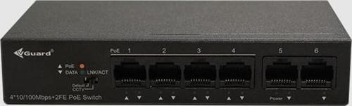 VG-SW1004P-60 4 Port Poe + 2 Port Uplink Yönetilemeyen PoE Switch