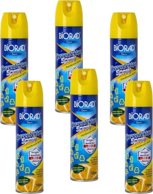 Parfümlü Dezenfektan Sprey Limon Kokulu 150ml - 6 Adet