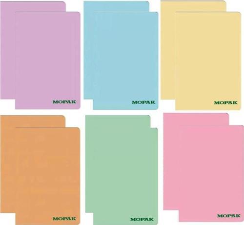 A4 Plastik Kapak Defter 40 Yaprak Pastel Kareli - 12 Adet