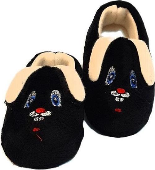 Ebr Siyah Renk Hayvanlı Figür Tavşanlı  Çocuk Panduf