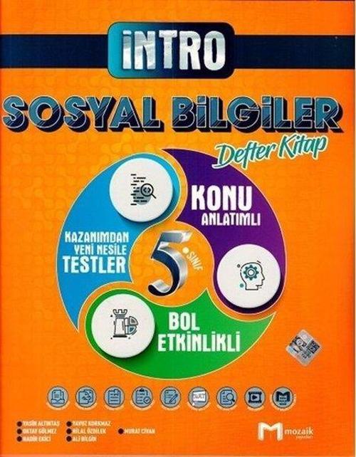 5.Sınıf Sosyal Bilgiler İntro Defter Kitap