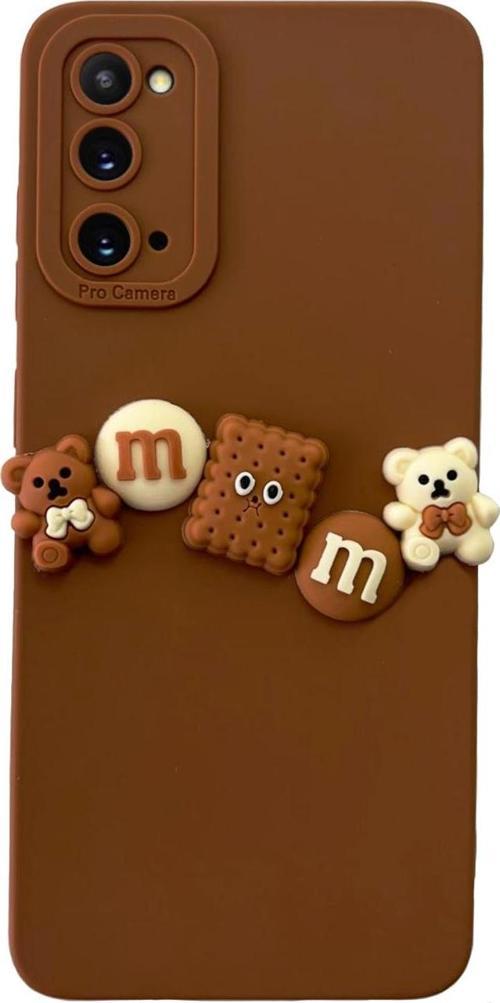 Samsung Galaxy S20 Kılıf 3D M Bear Kamera Korumalı Silikon Kapak