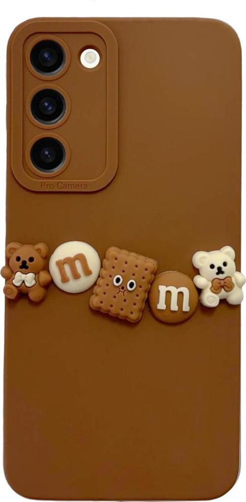 Samsung Galaxy S23 Plus Kılıf 3D M Bear Kamera Korumalı Silikon Kapak