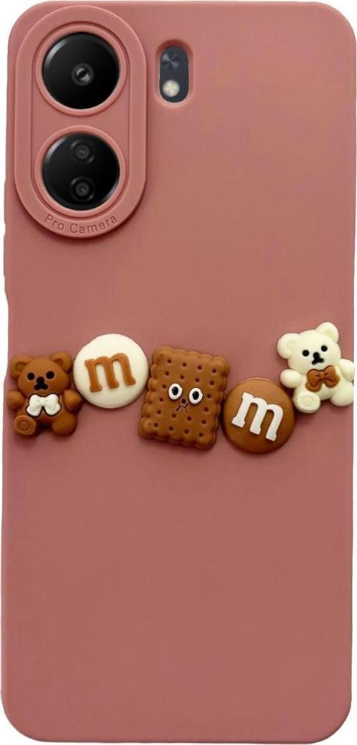 Xiaomi Redmi 13C Kılıf 3D M Bear Kamera Korumalı Silikon Kapak