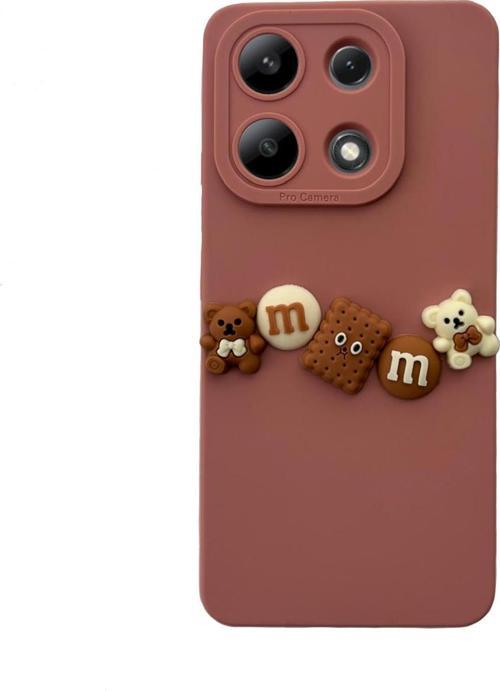 Xiaomi Redmi Note 13 4G Kılıf 3D M Bear Kamera Korumalı Silikon Kapak