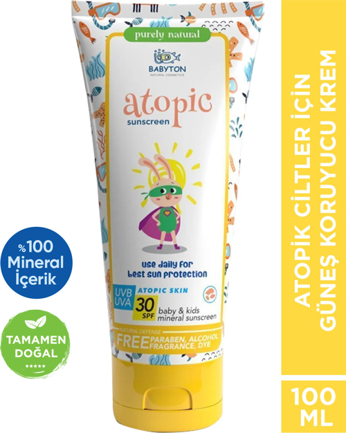 Atopik Ciltler Için Güneş Koruyucu Krem 100 Ml