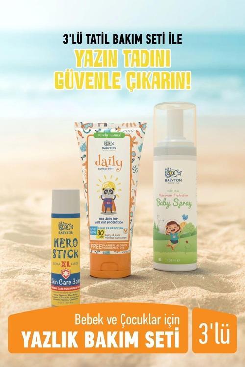 Bebek Ve Çocuklar Için 3'Lü Yaz Güneş Bakım Seti