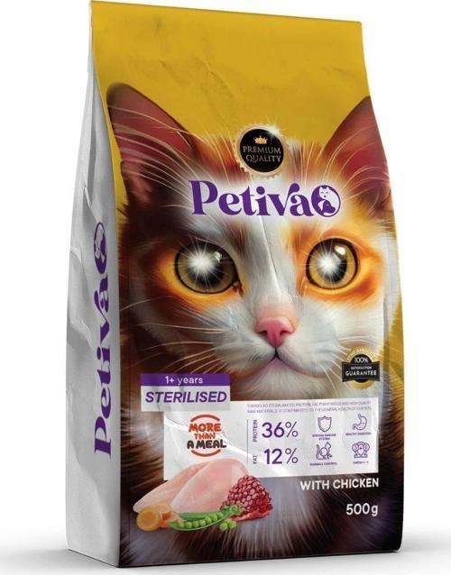 Kısırlaştırılmış Tavuklu Kedi Maması 500 G