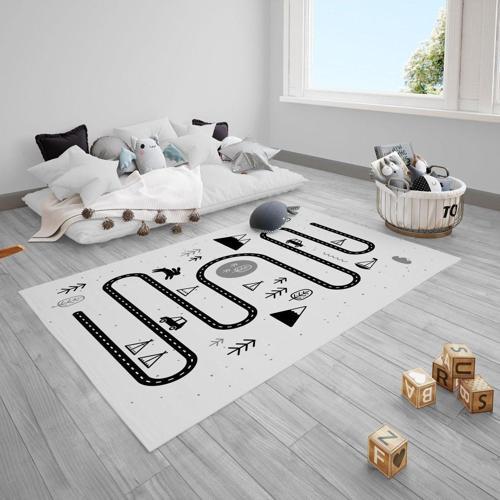 Yol , Orman , Tavşan ,araba Çocuk Bebek Odası Halısı