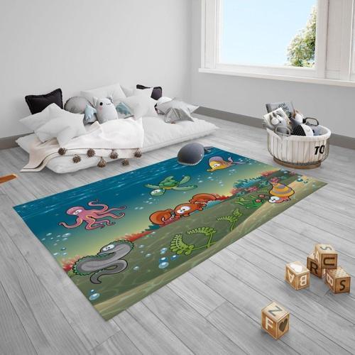Denizaltı Balıklar Bebek Çocuk Odası Halısı