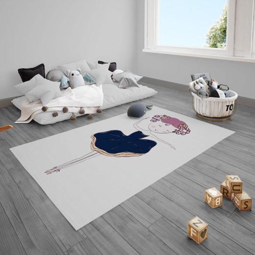Çocuk Bebek Odası Halısı Balerin Genç Kız