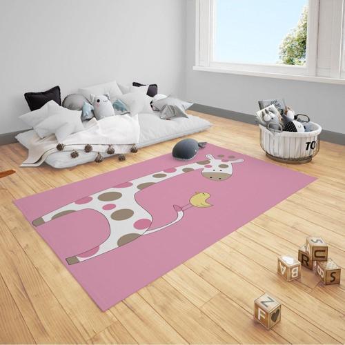 Zürafa Ve Kuş Çocuk Bebek Odası Halısı