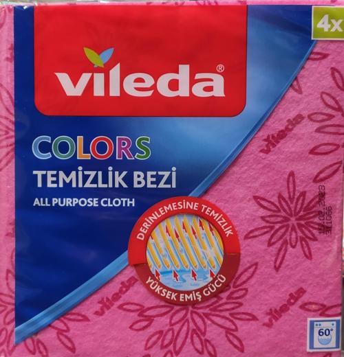 RENKLİ TEMİZLİK BEZİ 4'LÜ