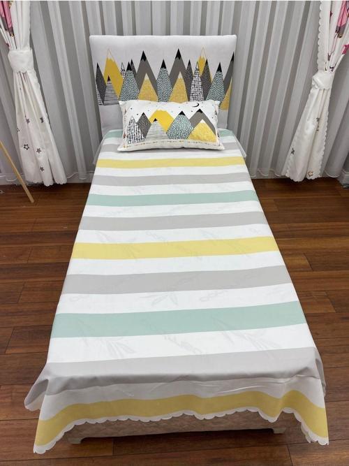 İskandinav Dağlı Yatak Örtüsü Hediye Yastık Kılıfı İnce Dekoratif Petek Kumaş