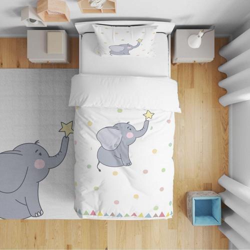 Yatak Örtüsü Fil Ve Fare Yastık Kılıfı Hediye