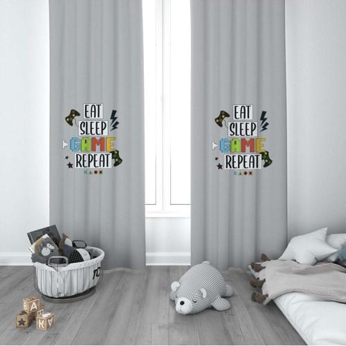 1 Kanat Çocuk Odası Perdesi Fon Perde Game Konsol Temalı