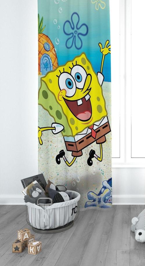 Sünger Bob Çocuk Odası Perdesi Fon Perde
