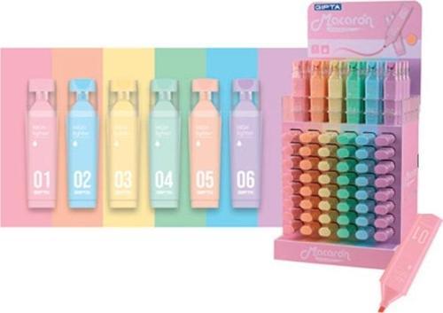 Fosforlu Kalem (İşaret Kalemi) Macaron Pastel Karışık Renkler f1566 (180 Li Stand)