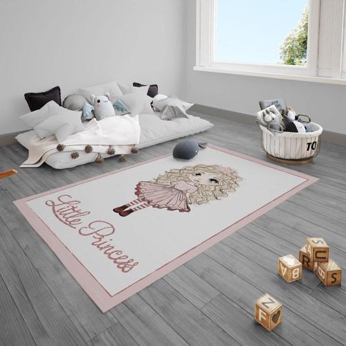 Çocuk Bebek Odası Halısı Yıldızlı Little Princess