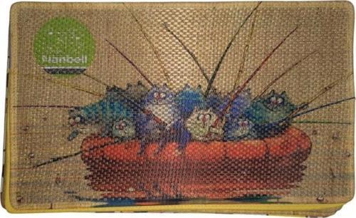 Jüt Halı Kedi Tırmalama 70X43 cm Desenli No:4