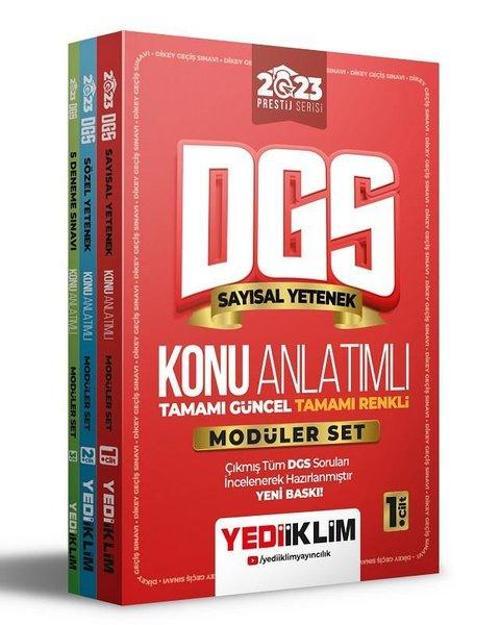 2023 Prestij Serisi DGS Konu Anlatımlı Modüler Set - 5 Deneme İlaveli+Tamamı Renkli