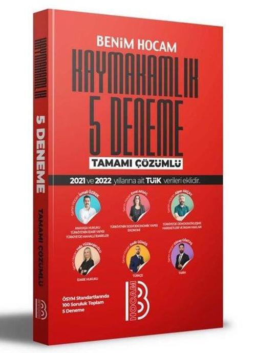 Kaymakamlık Tamamı Çözümlü 5 Deneme Sınavı