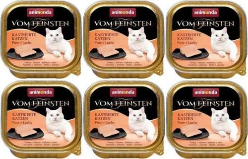 Kısır Kediler Hindi ve Somonlu Kedi Konserve 100 gr 6 Adet