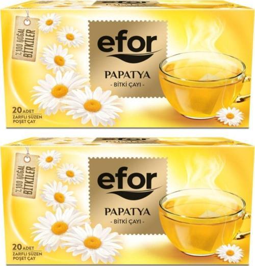 Papatya Çayı 20Li 2Li Set - Bardak Poşet Çay - Bitki Çayı - 40 Adet