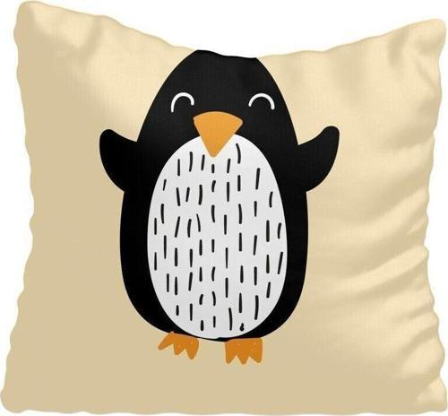 Çocuk Bebek Odası Dans Eden Penguenler Kırlent Kılıfı
