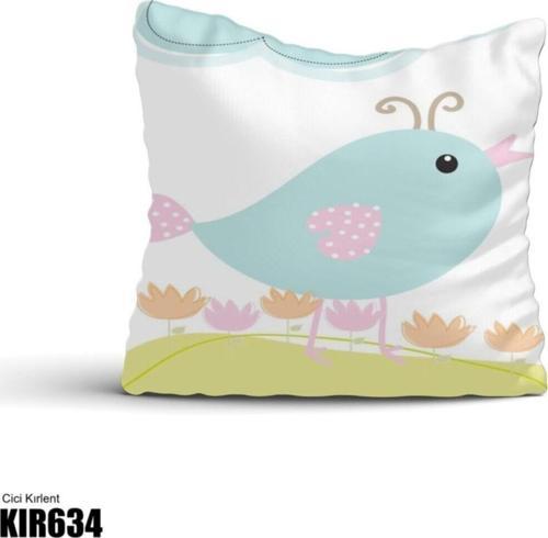 Kuş Doğa Çiçekler Çocuk Bebek Odası Kırlent Kılıfı