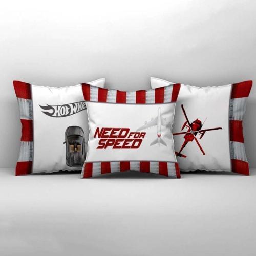 Çocuk Bebek Odası Kırlent Kılıfı Artabalı Helikopterli