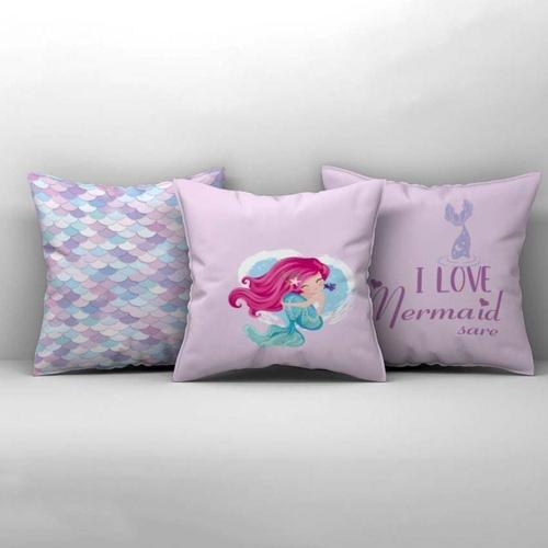 Çocuk Bebek Odası Kırlent Kılıfı Deniz Kızı Sare