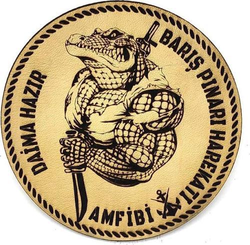 AMFİBİ Barış Pınarı Deri PEÇ - Arma - Askeri Patch