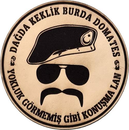 Dağda Keklik Burda Domates  Deri PEÇ - Arma - Askeri Patch