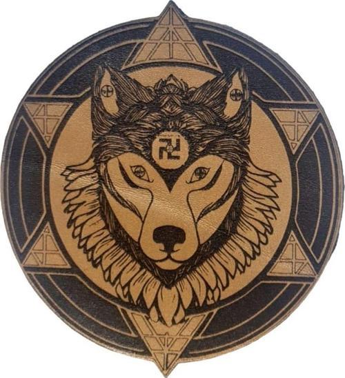 Şaman Kurt - Deri Peç - Arma - Leather Patch