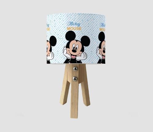 Çocuk Bebek Odası Abajur Puantiyeli Mickey Mouse