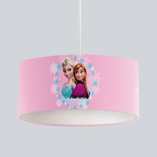Çocuk Bebek Odası Sarkıt Avize Pembe Zemin Elsa ve Anna