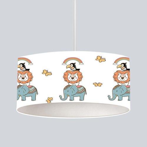 Çocuk Bebek Odası Sarkıt Avize Filli Aslanlı Karga Gökkuşağı