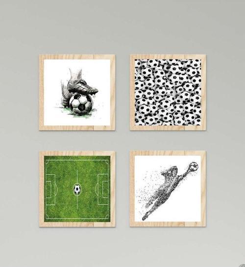 Çocuk Bebek Odası Tablo Futbol Topu Çimen