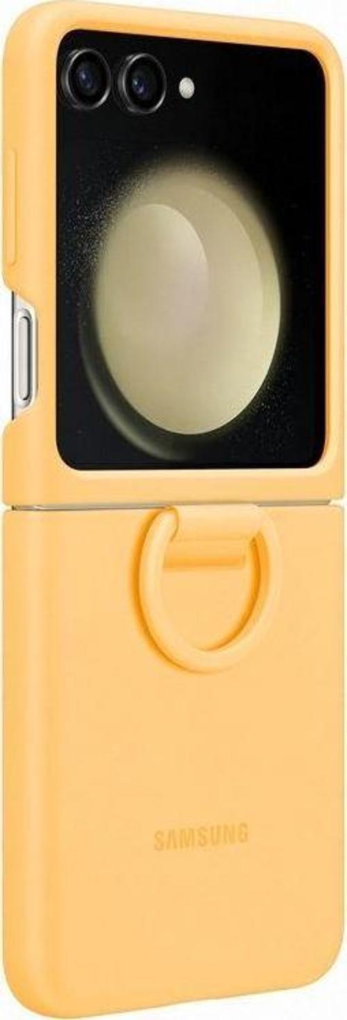 Galaxy Z Flip 5 Yüzüklü Silikon Kılıf - Turuncu Ef-Pf731Toegww