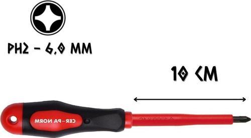 Prosoft İzoleli Tornavida Mıknatıslı YILDIZ Uçlu PH2 - 10 cm.