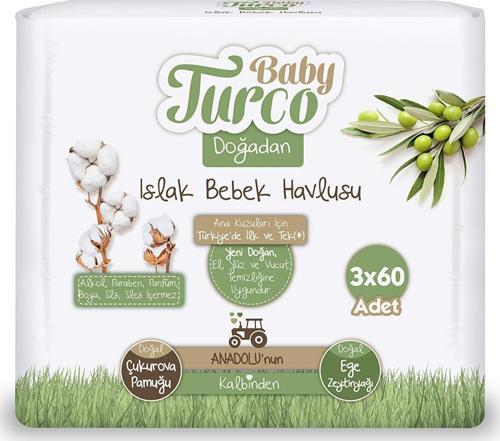 Doğadan Bebek Islak Mendil 3x60 Adet