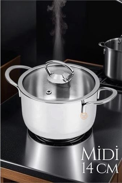 Midi Çelik Tencere 14 cm