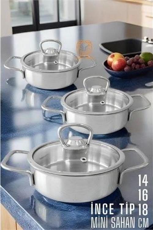 Sahan Tencere Mini Midi Maxi 3 lü SET