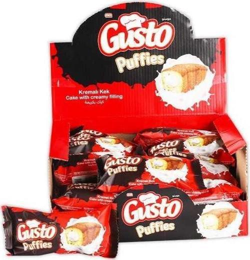 Cici Gusto Puffies Sütlü Kek 35 Gr. 24 Adet (1 Kutu)