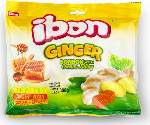 Ibon Ginger Zencefilli Şeker 300 Gr. (1 Paket)